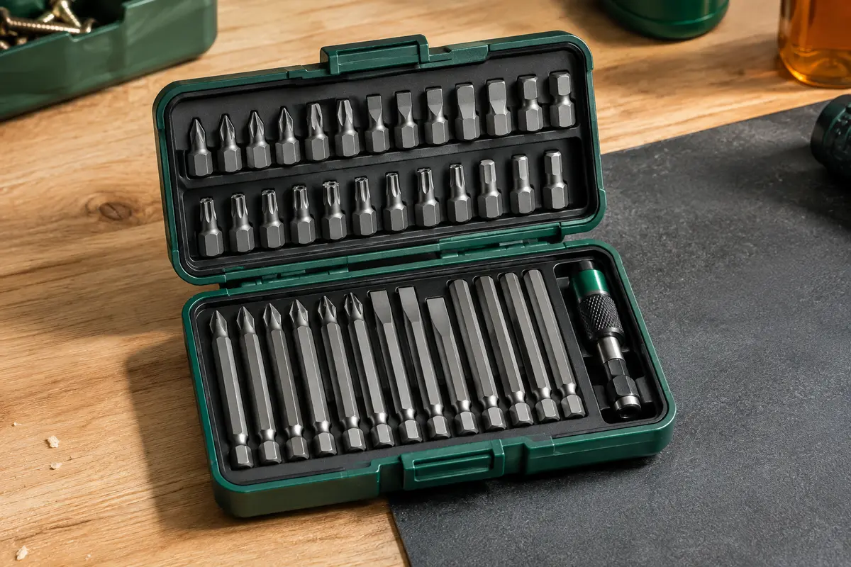 Coffret compact d’embouts Bosch de plusieurs profils et longueurs avec porte-embout magnétique